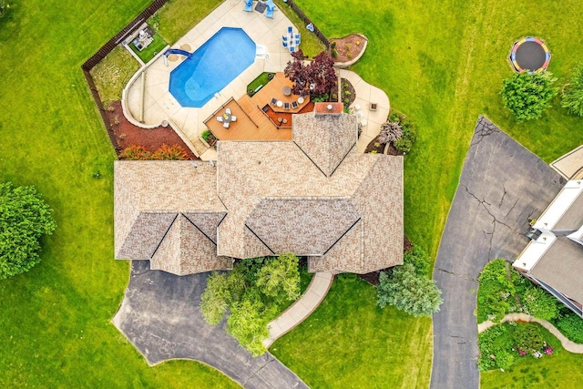 W4745 Briar Dr, Elkhorn, WI 53121 - drone / aerial view of a pool area