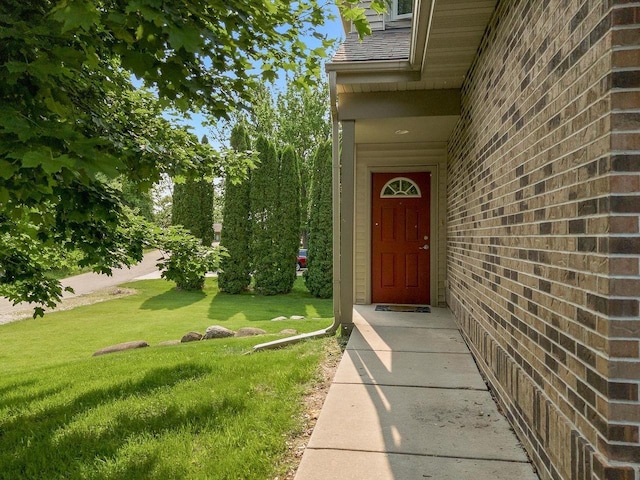 691 N River St Unit 1, Merrimac, WI 53561 - view of exterior entry with a lawn