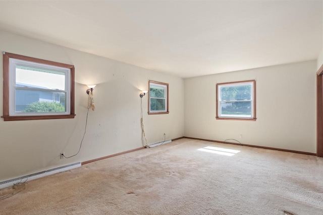 11549 N Meadowbrook Dr, Mequon, WI 53097 - carpeted spare room with baseboard heating and baseboards