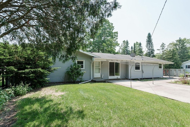 11549 N Meadowbrook Dr, Mequon, WI 53097 - single story home featuring a patio and roof with shingles