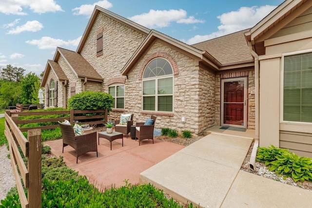 15370 Huff Way, Brookfield, WI 53005 - view of patio featuring an outdoor hangout area