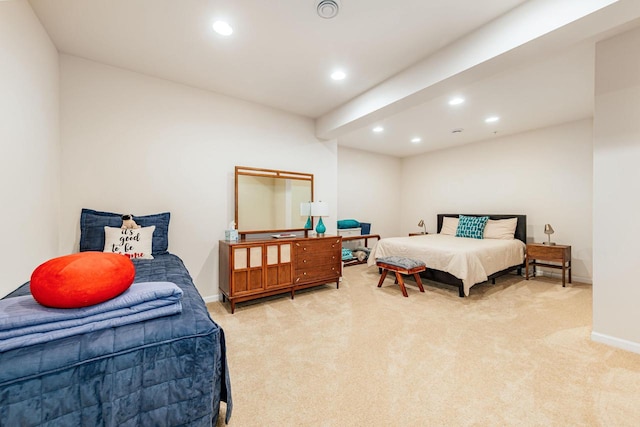15370 Huff Way, Brookfield, WI 53005 - bedroom featuring light colored carpet, recessed lighting, and baseboards