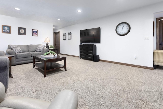 938 W Northstar Dr, Appleton, WI 54913 - carpeted living area featuring baseboards and recessed lighting