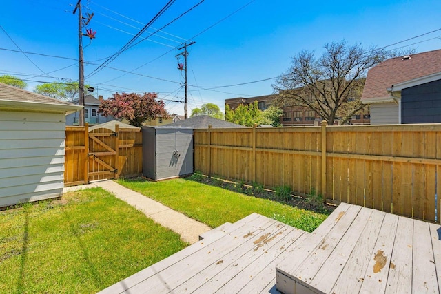 1568 S 63rd St, West Allis, WI 53214 - view of yard featuring a deck and a gate