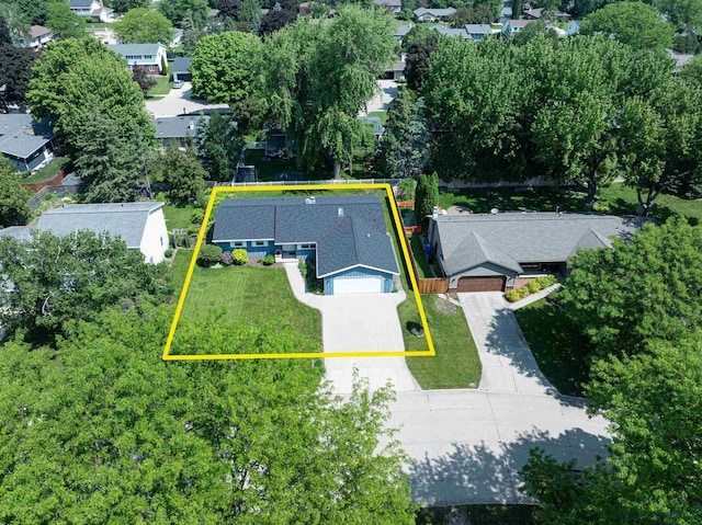 1016 E Marnie Ln, Appleton, WI 54911 - aerial view of residential area featuring property parcel outlined