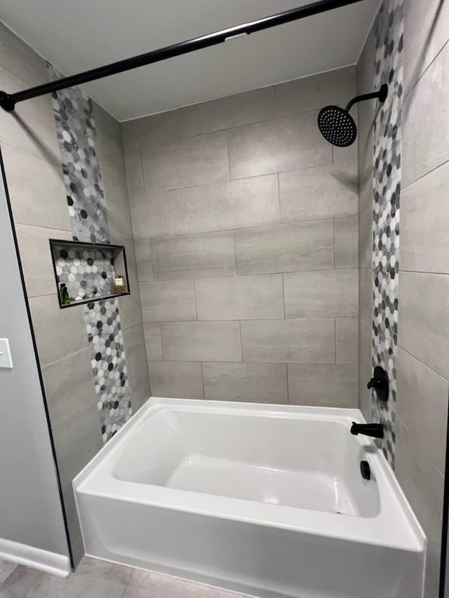 233 Inlet Shores Dr, Delavan, WI 53115 - bathroom featuring shower / tub combination and baseboards