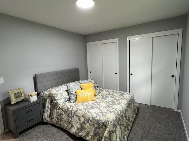 233 Inlet Shores Dr, Delavan, WI 53115 - bedroom featuring carpet floors and two closets