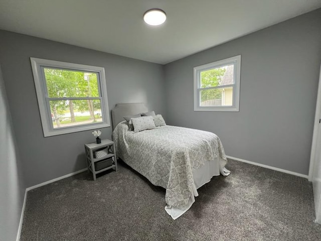 233 Inlet Shores Dr, Delavan, WI 53115 - bedroom featuring baseboards and dark colored carpet