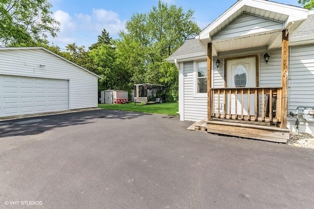 2605 Cameron St, Delavan, WI 53115 - entrance to property with a detached garage