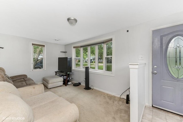 2605 Cameron St, Delavan, WI 53115 - living area with plenty of natural light, baseboards, and light colored carpet