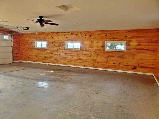 9350 County Road F, Milladore, WI 54454 - garage with wooden walls