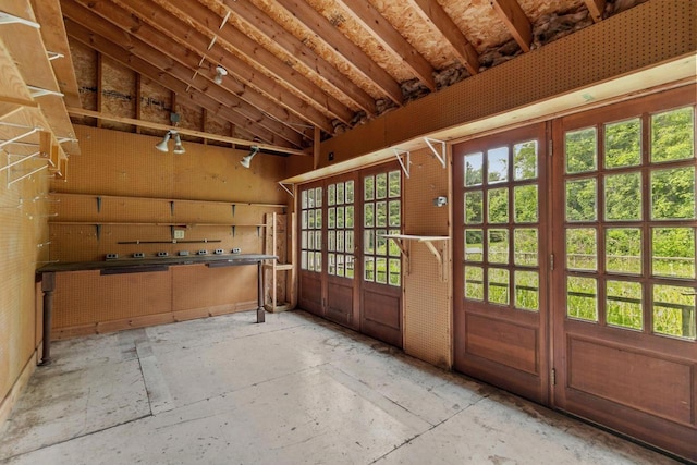 4080 Windermere Ln, Oshkosh, WI 54902 - unfurnished sunroom with vaulted ceiling