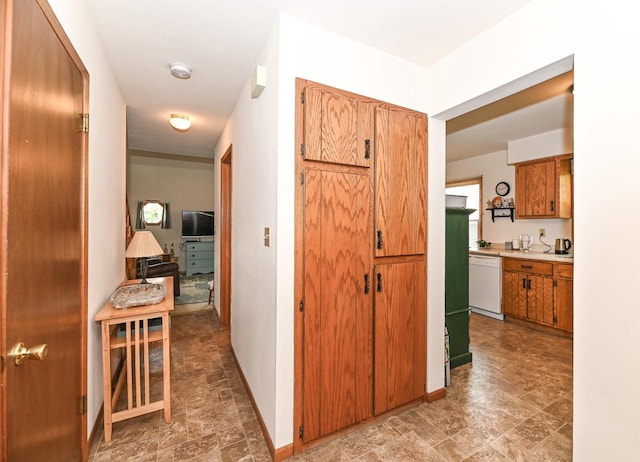 2016 Madera St Unit 2018, Waukesha, WI 53189 - hall featuring stone finish flooring and baseboards
