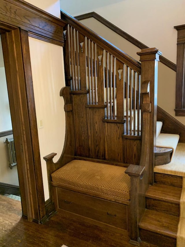 2723 N Downer Ave Unit 2725, 2725A, Milwaukee, WI 53211 - stairs featuring wood finished floors and baseboards