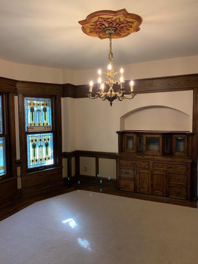 2723 N Downer Ave Unit 2725, 2725A, Milwaukee, WI 53211 - empty room featuring a chandelier
