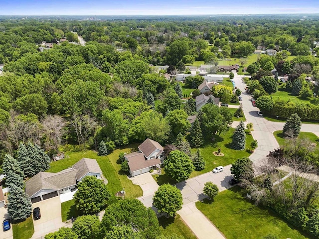 106 Lamine Ln, Combined Locks, WI 54113 - aerial view of residential area with a heavily wooded area