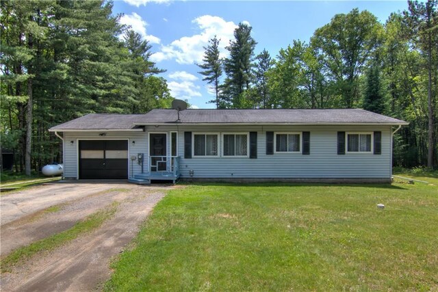 N211 County Road J, Hatfield, WI 54754 - ranch-style home with asphalt driveway, an attached garage, and a front yard