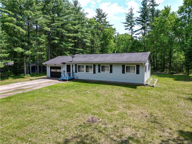 N211 County Road J, Hatfield, WI 54754 - single story home featuring an attached garage, driveway, and a front lawn