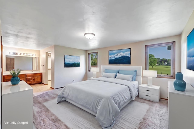 5073 Scottie Ct, New Franken, WI 54229 - bedroom with multiple windows and ensuite bath