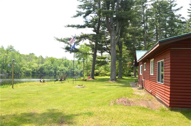 4878N Fur Farm Trl, Winter, WI 54896 - view of green lawn featuring a water view