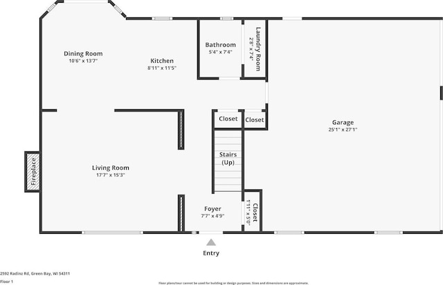 2592 Radinz Rd, Green Bay, WI 54311 - room layout