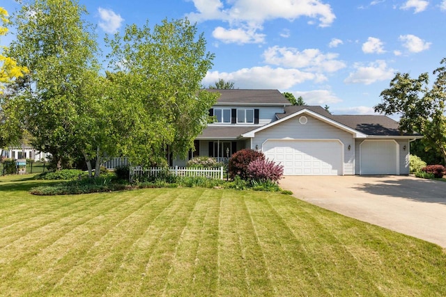 146 Old Orchard Ln, Neenah, WI 54956 - view of front of home featuring a garage, driveway, and a front lawn