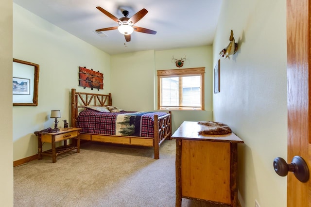 392 Campbell Hill Ct, Deforest, WI 53532 - carpeted bedroom featuring baseboards and a ceiling fan