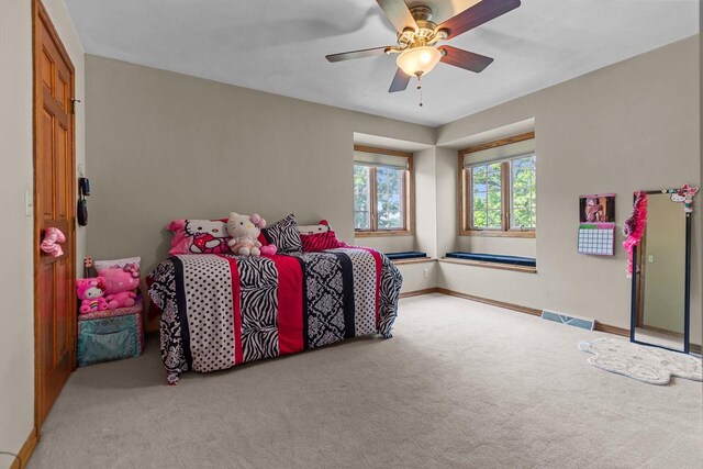 3544 Windsong Ter, Oshkosh, WI 54904 - carpeted bedroom featuring baseboards and a ceiling fan