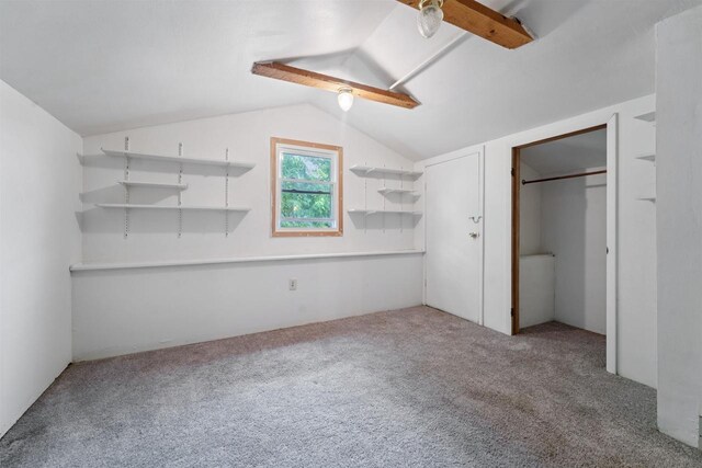 N7618 County Road C, Eldorado, WI 54932 - unfurnished bedroom with carpet flooring and lofted ceiling