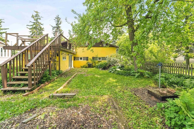 N7618 County Road C, Eldorado, WI 54932 - view of yard with stairway and cooling unit