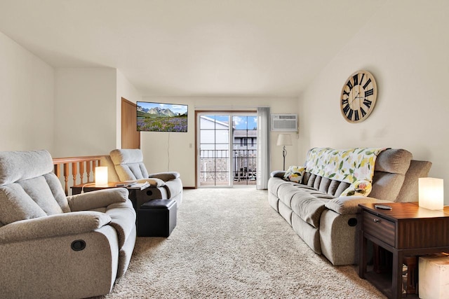 2020 Meadow Ct Unit 2, West Bend, WI 53095 - carpeted living area with a wall mounted air conditioner