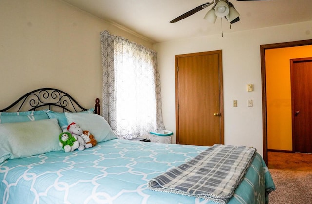 2020 Meadow Ct Unit 2, West Bend, WI 53095 - carpeted bedroom with ceiling fan