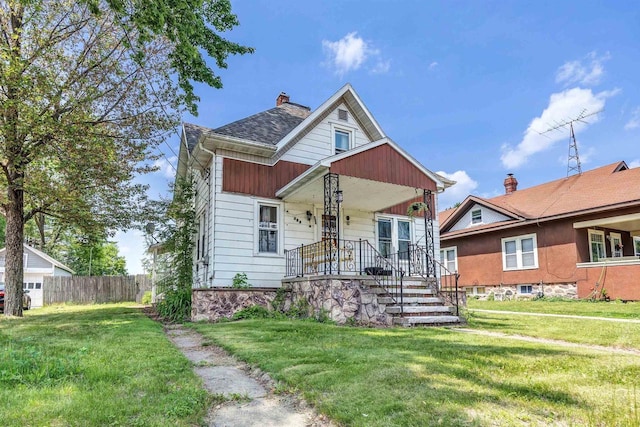 823 N Main St, Marion, WI 54950 - view of front of property featuring covered porch and a chimney