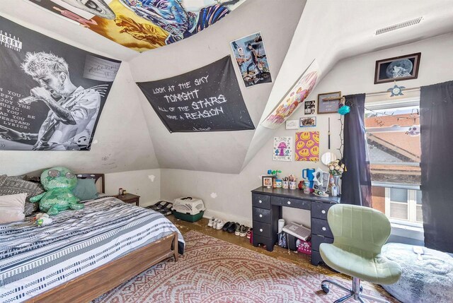 823 N Main St, Marion, WI 54950 - bedroom featuring vaulted ceiling