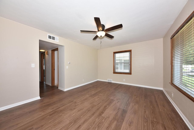 3825 S 5th St Unit 3823, Milwaukee, WI 53207 - empty room featuring a ceiling fan, healthy amount of natural light, and wood finished floors