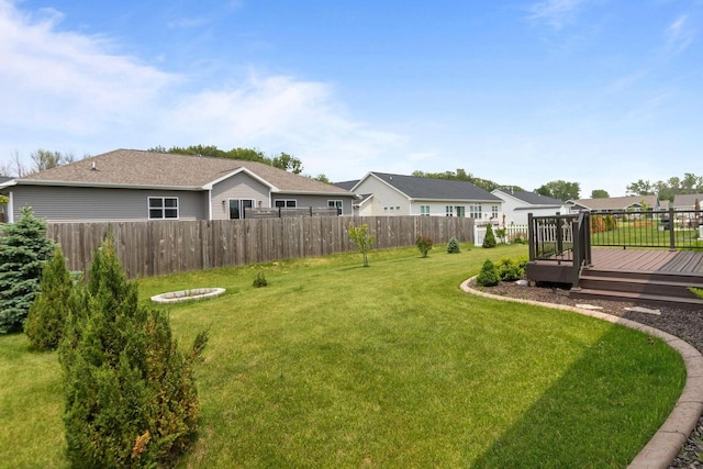 W6008 Zach St, Menasha, WI 54952 - view of yard with a deck and a residential view
