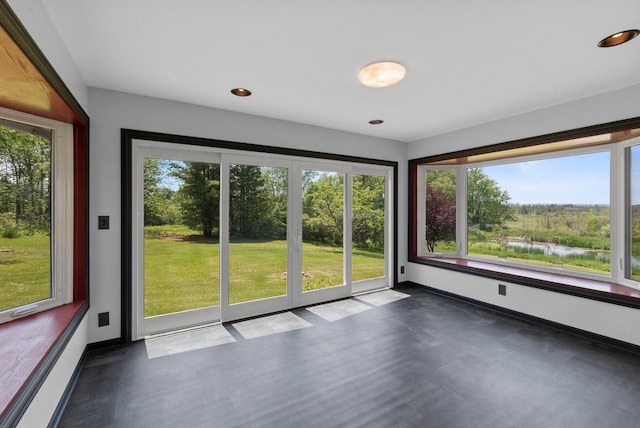 2373 State Road 33, Saukville, WI 53080 - spare room featuring baseboards, a baseboard heating unit, and recessed lighting