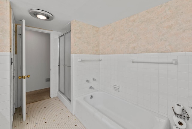 2373 State Road 33, Saukville, WI 53080 - full bathroom with a shower with shower door and a bathtub