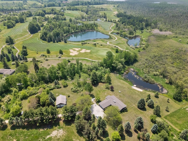 2373 State Road 33, Saukville, WI 53080 - aerial overview of property's location featuring a nearby body of water, a heavily wooded area, and a local golf course