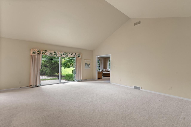 10109 N Gettysburg Ct, Mequon, WI 53092 - unfurnished room with high vaulted ceiling and light carpet