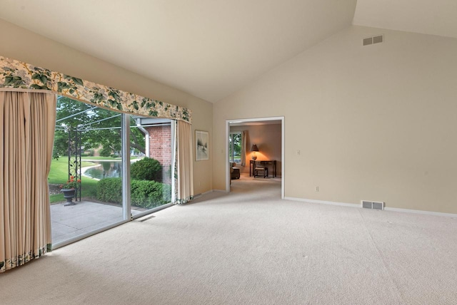 10109 N Gettysburg Ct, Mequon, WI 53092 - empty room with carpet flooring and high vaulted ceiling