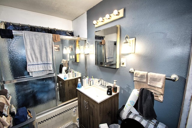 124 Allard Ave, Green Bay, WI 54303 - full bathroom featuring two vanities, a shower, and a tub