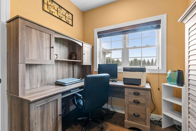 W5706 Mase Ct, Appleton, WI 54915 - office area with dark wood finished floors