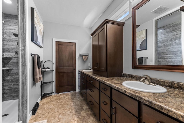 W5706 Mase Ct, Appleton, WI 54915 - full bath featuring double vanity and a shower stall