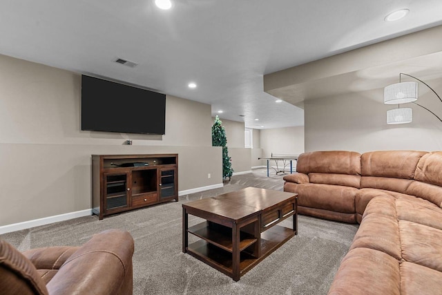 W5706 Mase Ct, Appleton, WI 54915 - living area featuring recessed lighting, carpet floors, and baseboards