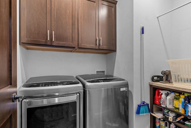 W5706 Mase Ct, Appleton, WI 54915 - laundry room featuring independent washer and dryer and cabinet space