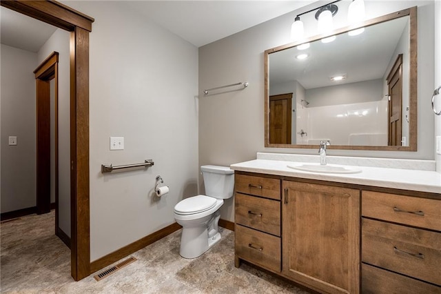 2837 Patrick John Dr, Eau Claire, WI 54703 - full bathroom with vanity, toilet, and baseboards