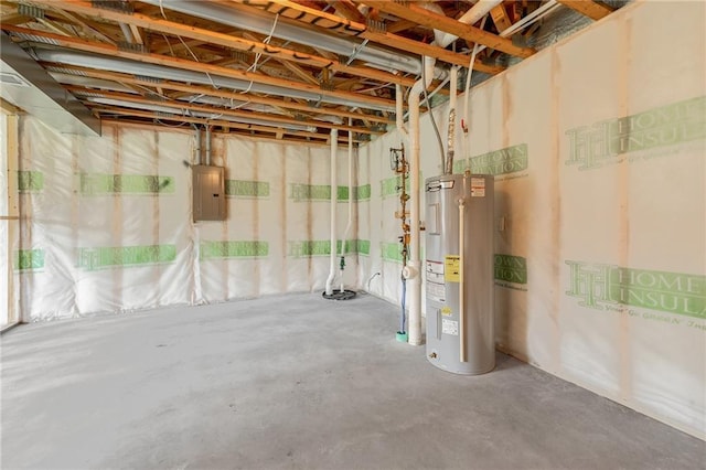 2837 Patrick John Dr, Eau Claire, WI 54703 - unfinished below grade area with electric panel and water heater