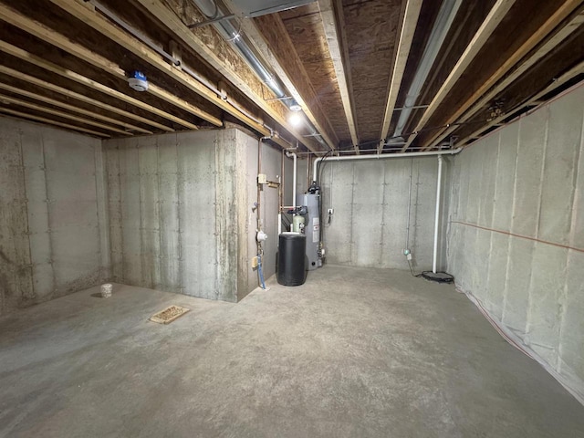 1511 16th Ave, Monroe, WI 53566 - unfinished basement with gas water heater