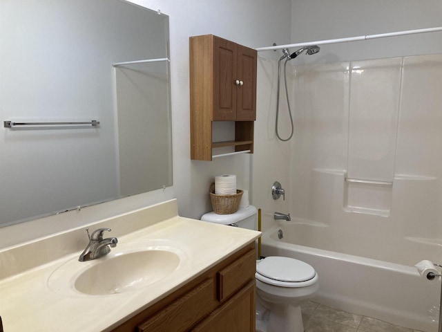 903 Rumley Run, Deforest, WI 53532 - full bath with toilet, vanity, shower / washtub combination, and tile patterned floors